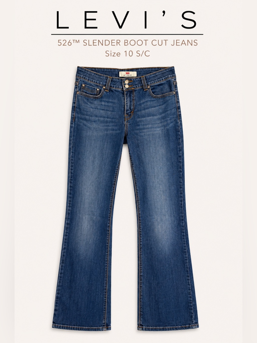 Levi’s 526 Slender Boot Jeans Size 10 Low Rise Y2K Flap Pocket